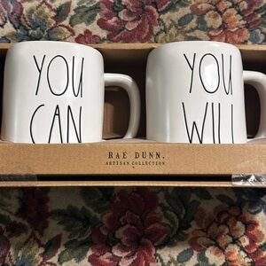 Rae Dunn YOU CAN & YOU WILL Mug Set